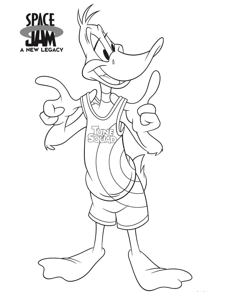 Space Jam 2 Daffy Duck Coloring Page - Free Printable Coloring Pages for  Kids