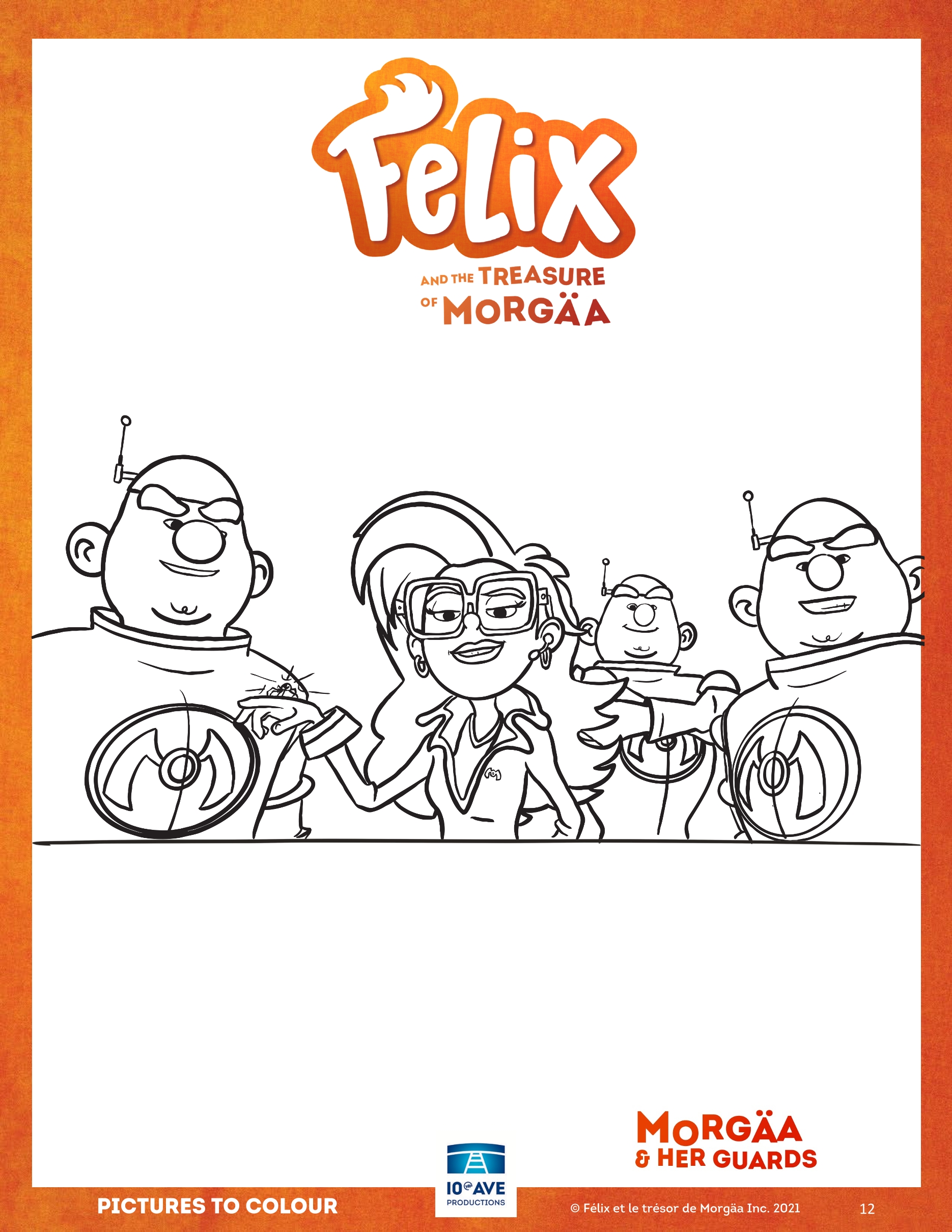 Felix and the Hidden Treasure coloring page