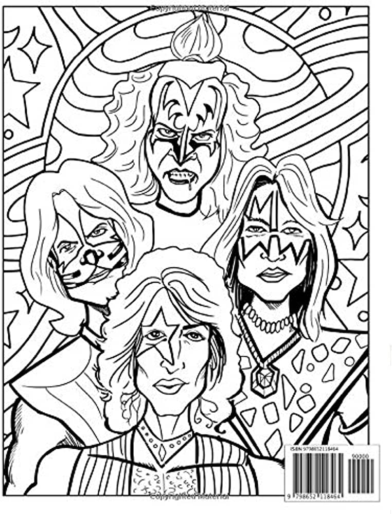 Kiss Band Coloring Pages Coloring Nation