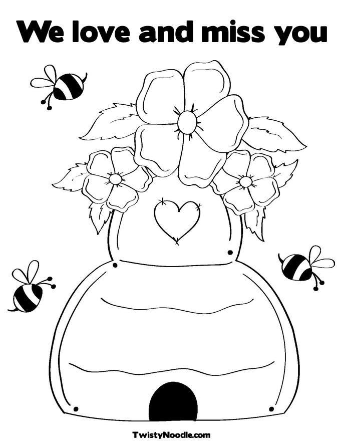 printable we miss you coloring pages - Clip Art Library
