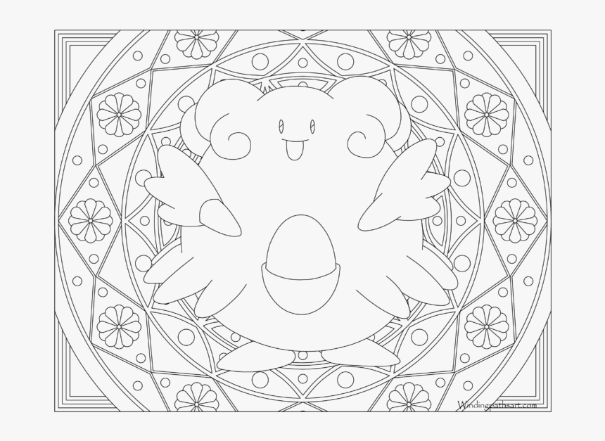 Pokemon Blissey Coloring Page, HD Png Download - kindpng