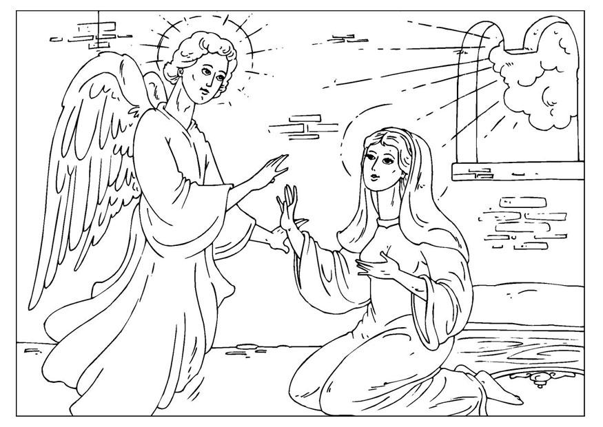 Coloring Page angel Gabriel - free printable coloring pages - Img 25927