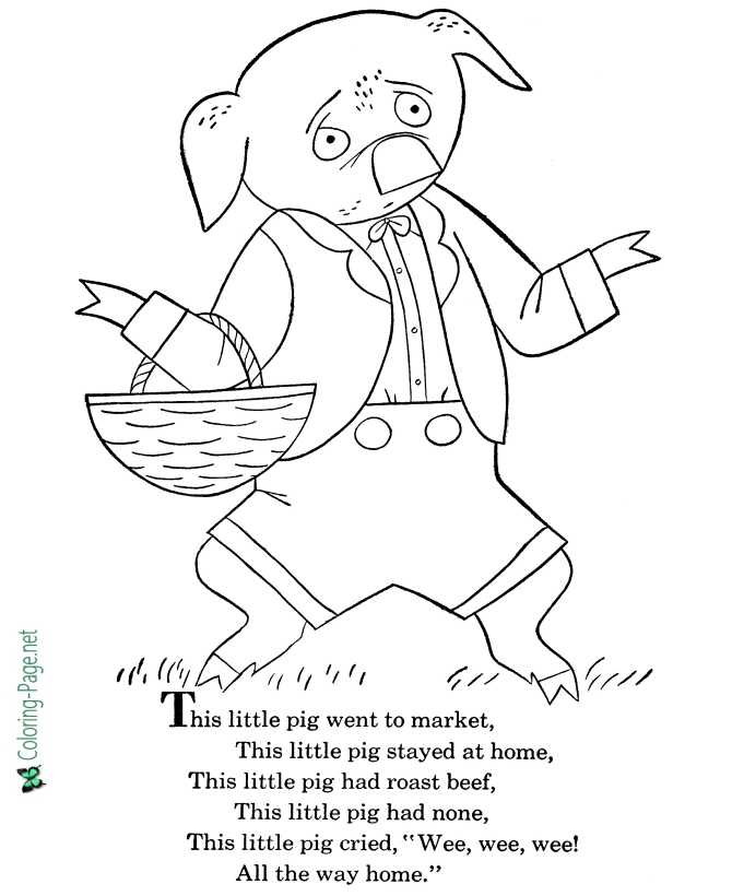 Nursery Rhymes - Nursery Rhyme Coloring Pages