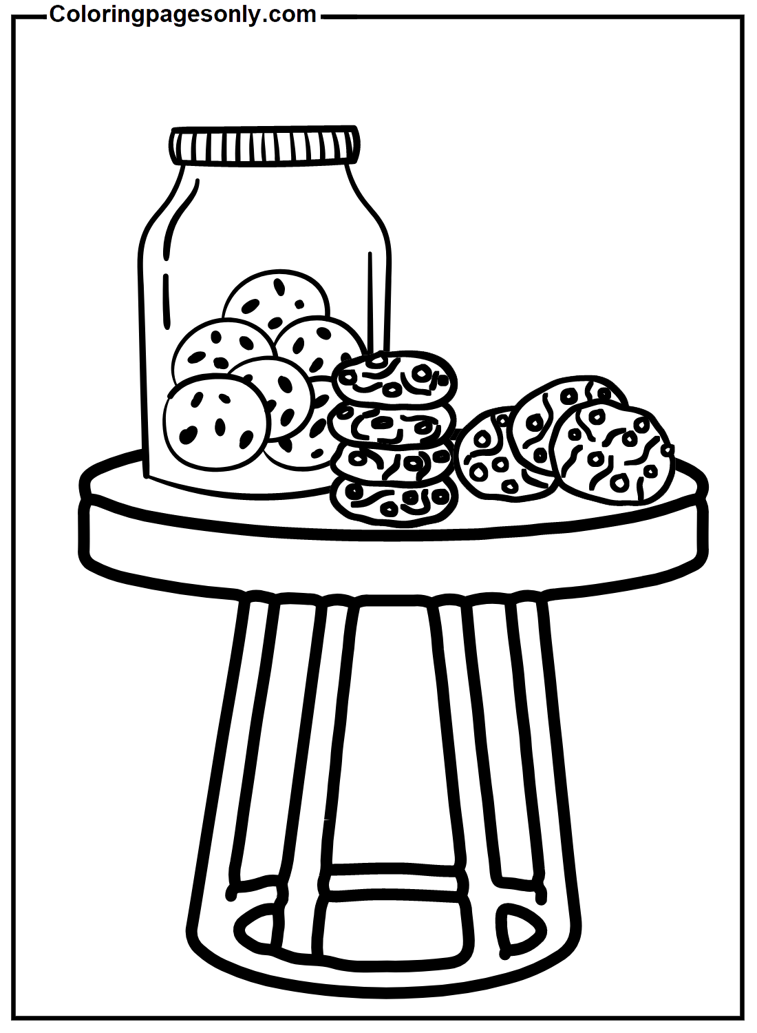 Jar of Cookies Coloring Pages - Cookie Coloring Pages - Coloring Pages For  Kids And Adults