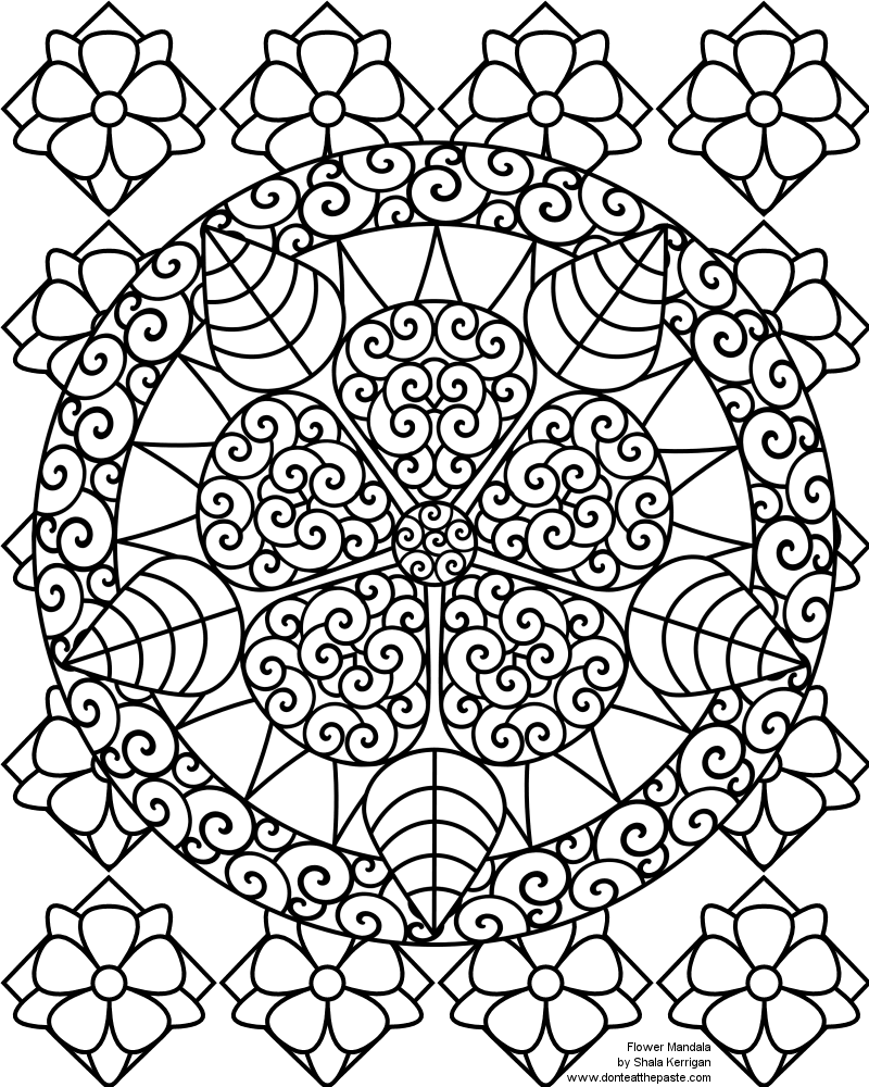 Free Printable Mandala Coloring Pages Image Free Mandala Coloring ...
