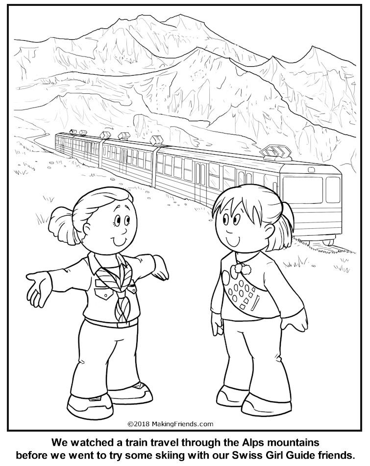 Swiss Girl Guide Coloring Page | Girl scout crafts, Girl guides, Girl scout  troop leader