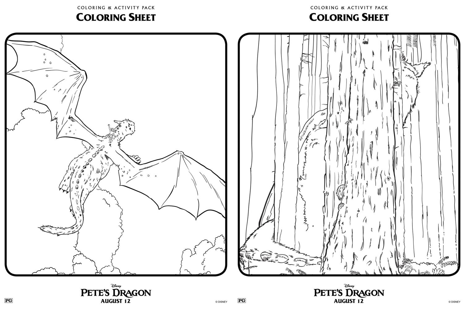 Pete's Dragon Coloring Pages - Fancy Shanty
