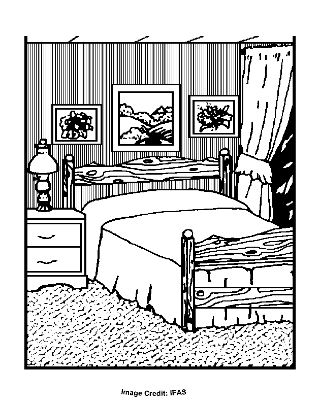 Bedroom Coloring Page | Free Coloring Pages on Masivy World