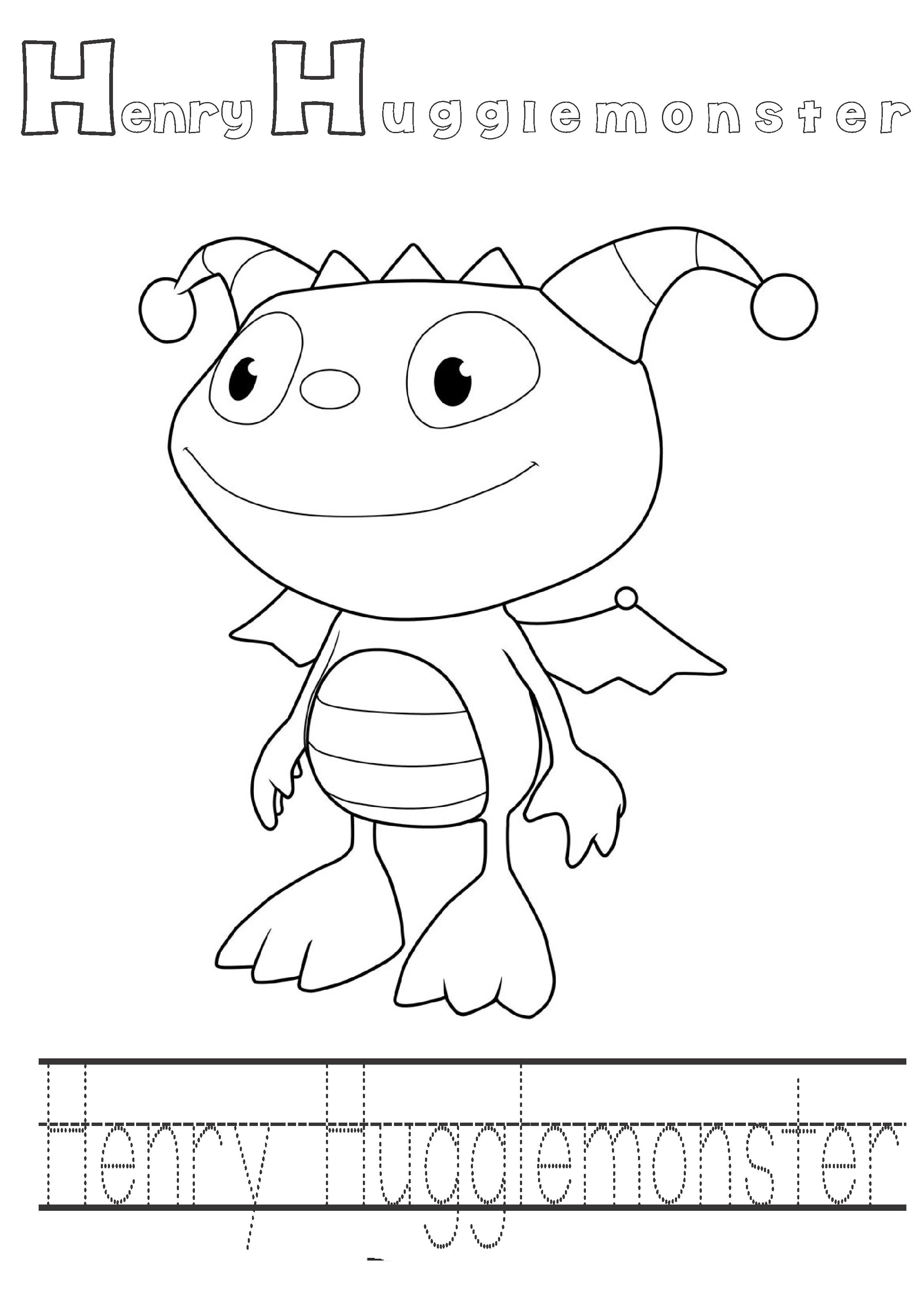 Henry hugglemoster printable coloring pages - Kids Coloring Pages