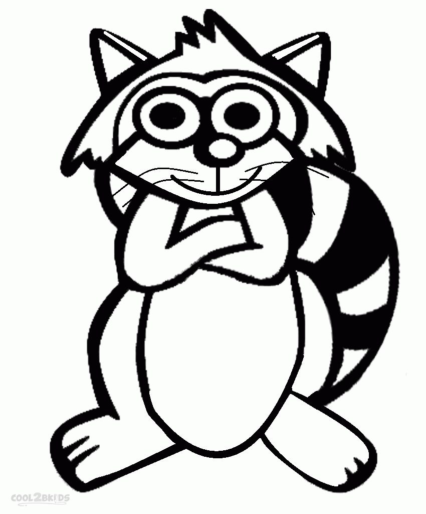Printable Raccoon Coloring Pages For Kids