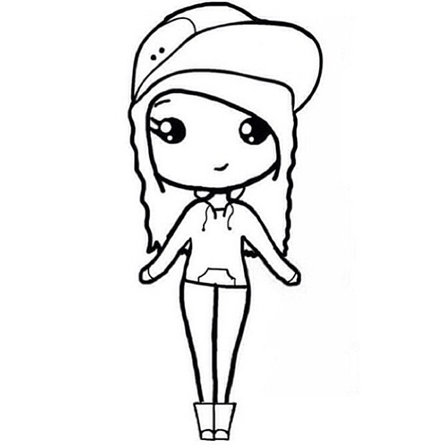 Instagram Chibi Coloring Pages