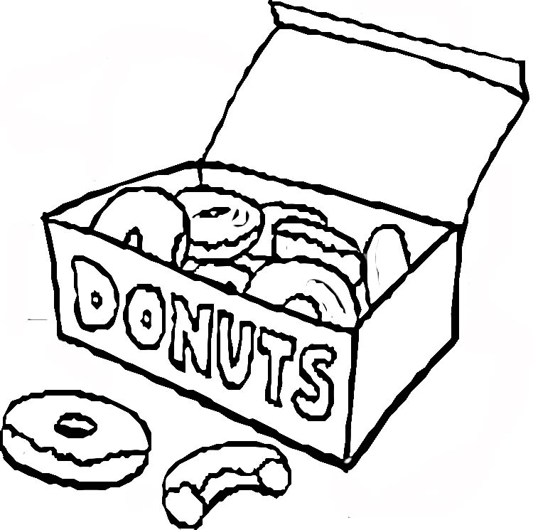 Donut Coloring Page at GetDrawings.com | Free for personal ...