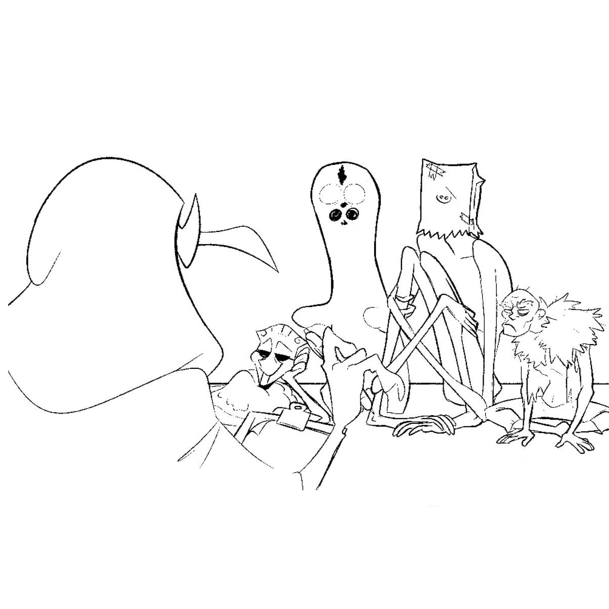 Scp-173 Coloring Pages Monsters - XColorings.com