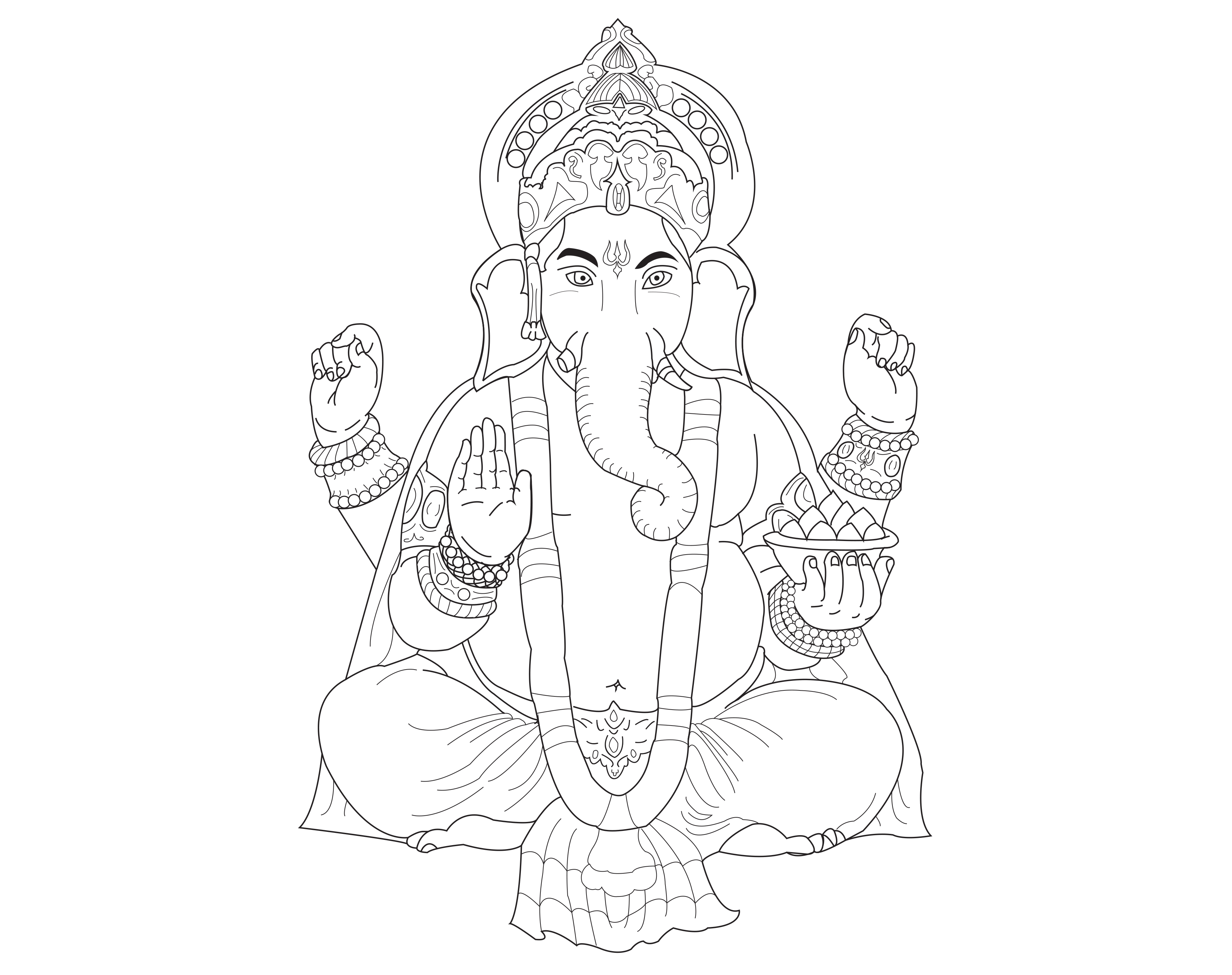 Ganesh Allan - India Adult Coloring Pages