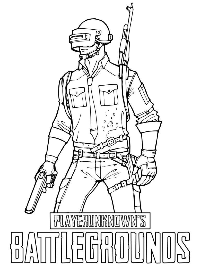 PUBG Coloring Pages in 2020 | Coloring pages, Cute stickers, Print