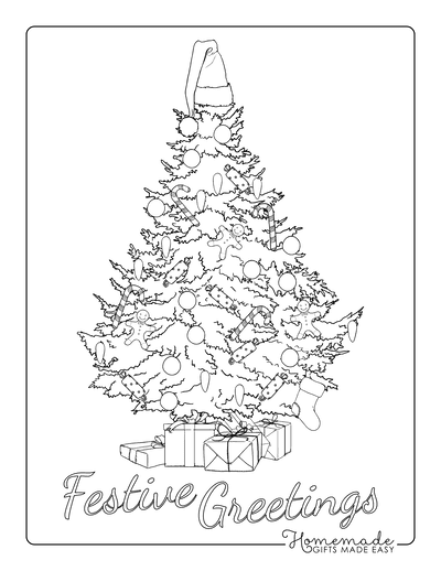 Christmas Tree Coloring Pages for Kids ...