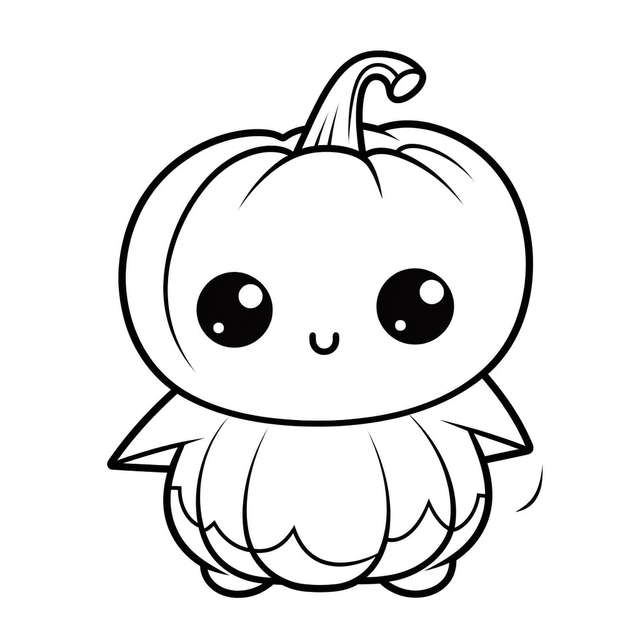 Cute Little Pumpkin Coloring Page ...