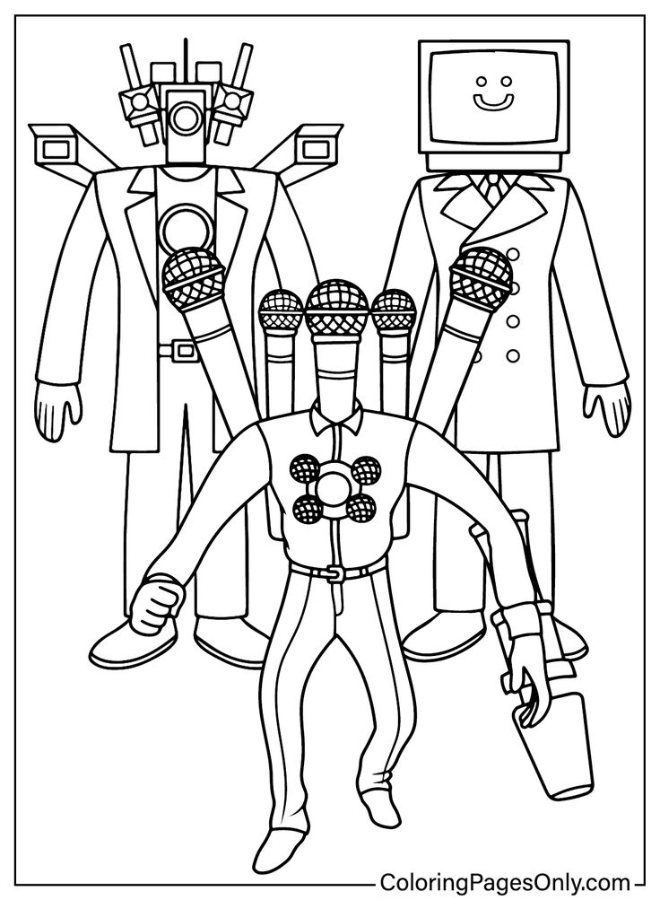 Pin on Microphone Mecha Boss Coloring Pages
