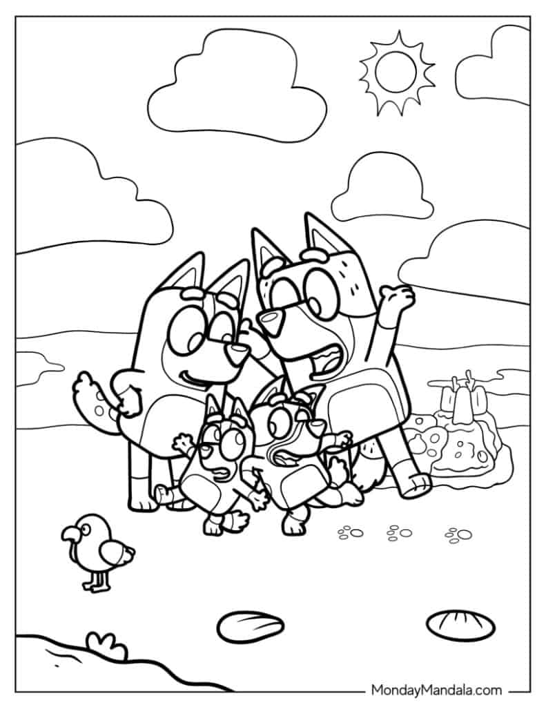 36 Bluey Coloring Pages (Free PDF ...