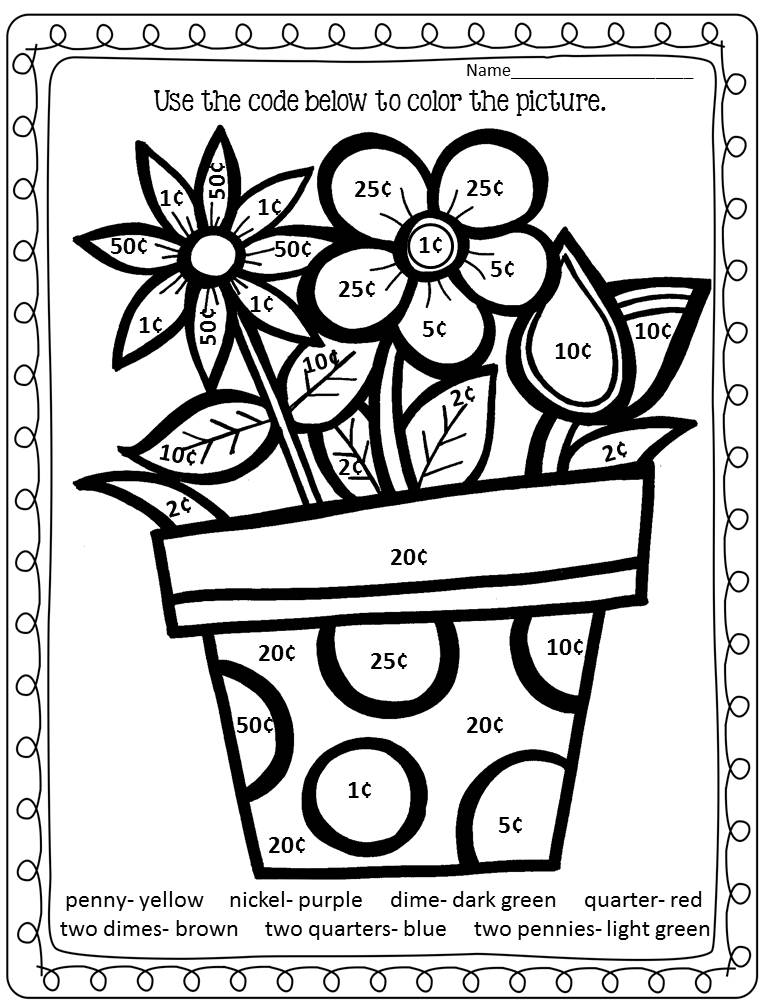 Addition Coloring Page - Coloring Pages for Kids and for Adults