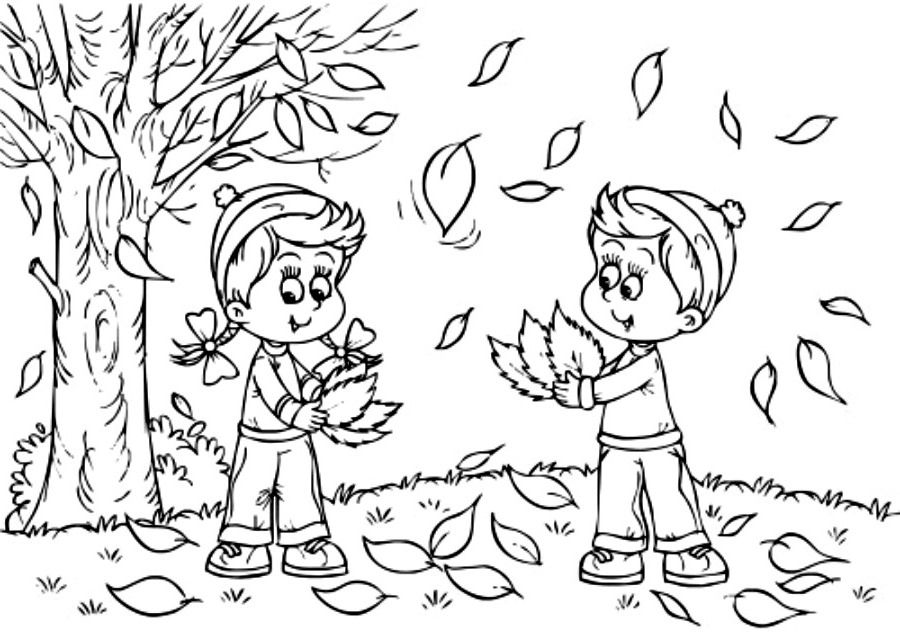 fall tree coloring page - Site about Children