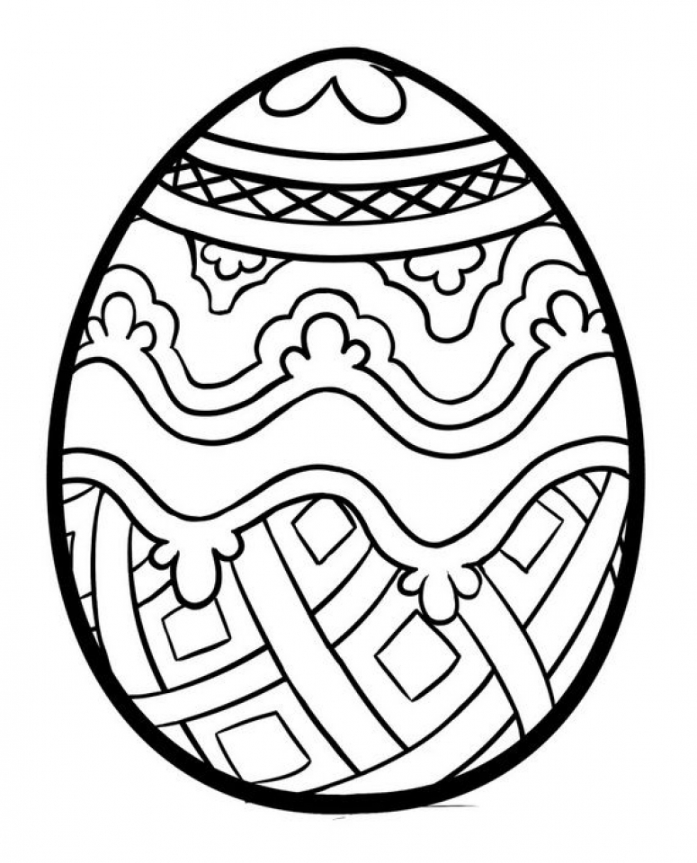 Get This Free Printable Easter Egg Coloring Pages for Adults 86791 !