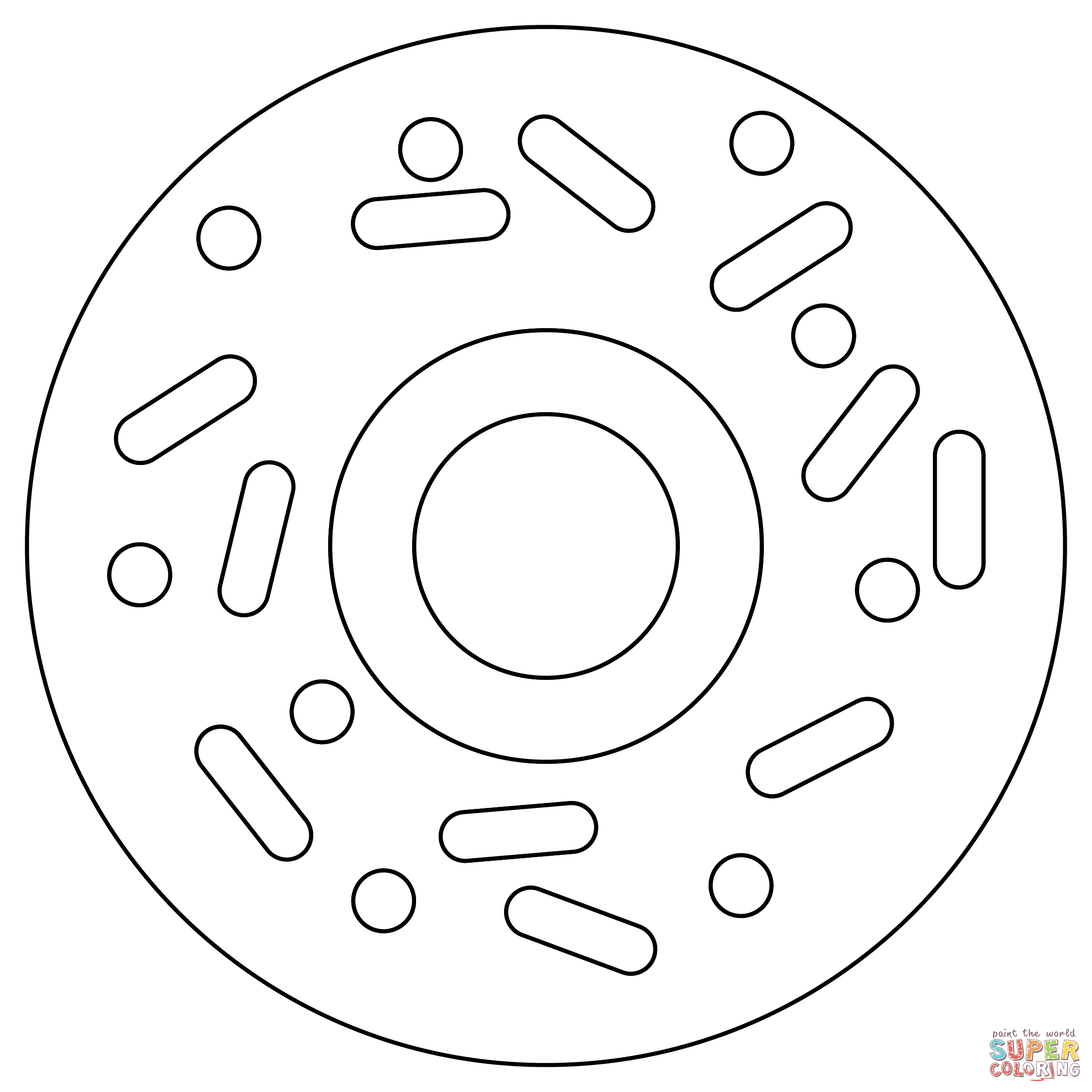 Bagel coloring page | Free Printable Coloring Pages