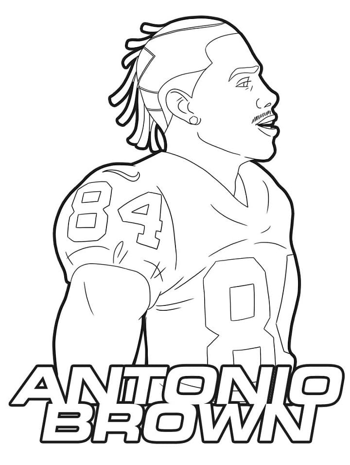 Antonio Brown Printable Coloring Page - Free Printable Coloring Pages for  Kids