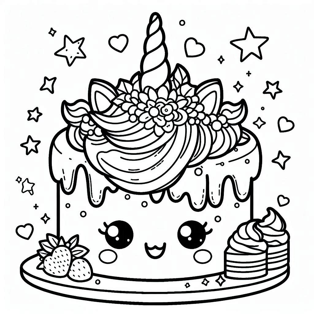 70+ Cake coloring pages for Kids | Free ...