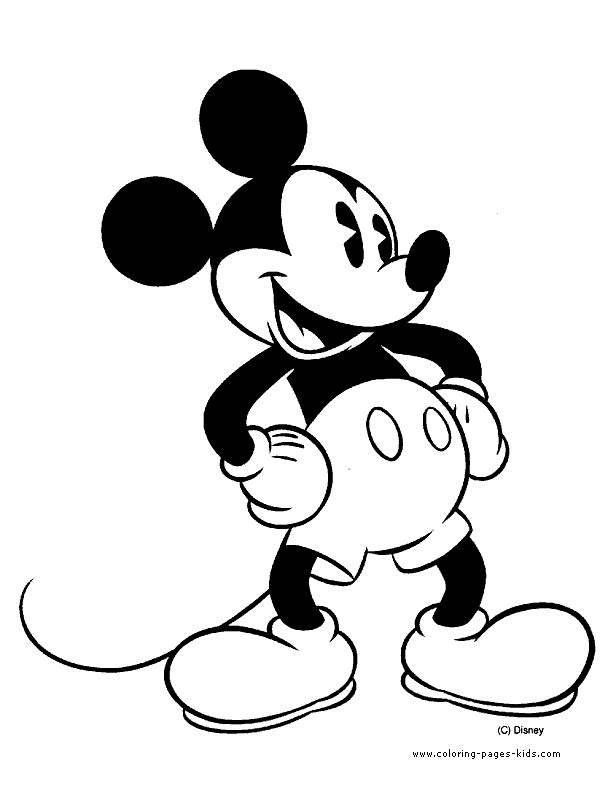 Mickey Mouse and Minnie coloring pages - Printable Disney coloring 