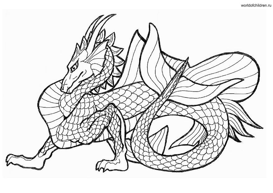Free games for kids » Dragons coloring pages 252