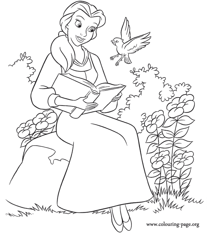 Belle Beauty And The Beast Coloring Pages 387 | Free Printable 