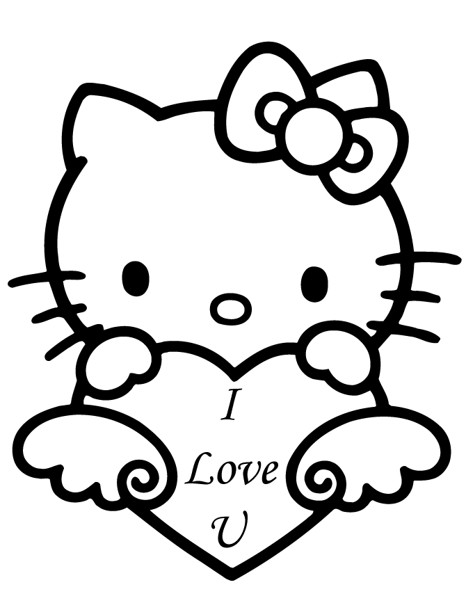 Childprint Coloring Pages Of Hello Kitty For Free