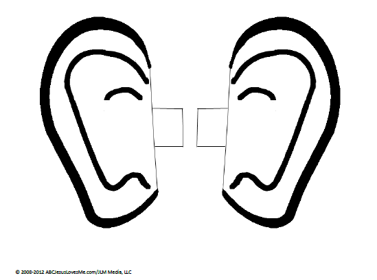 Pair of ears coloring page