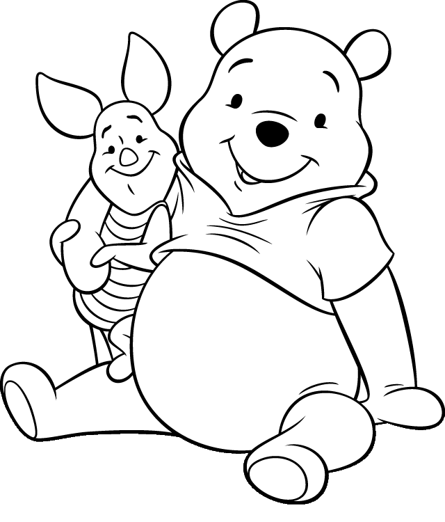 Pooh Bear Colouring Pages (page 3)