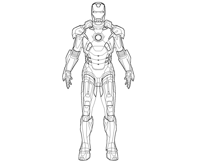 4 Iron Man Coloring Page