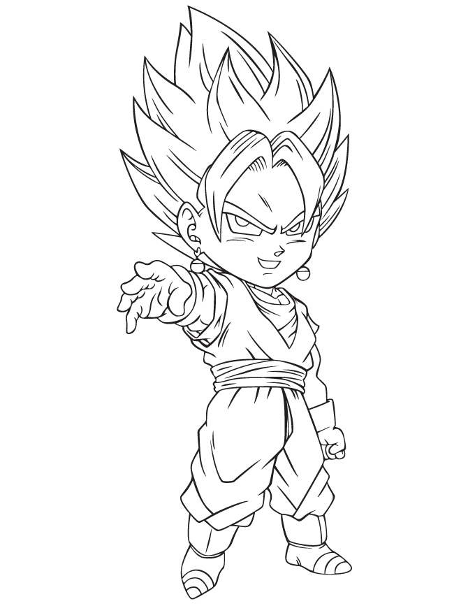 Dragon Ball Kai Cartoon Coloring Page | HM Coloring Pages