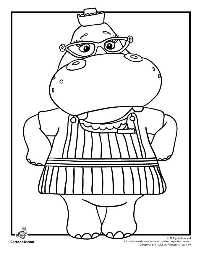 Printable Hallie The Hippo Doc Mcstuffins Coloring Pages