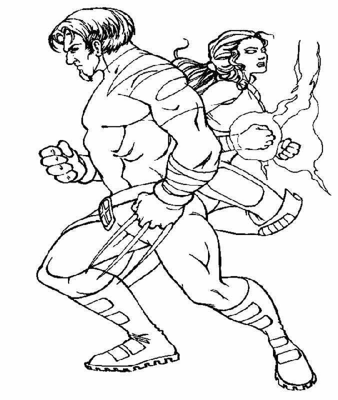 Wolverine And Storm Coloring Pages Kids - X-men Coloring Pages 