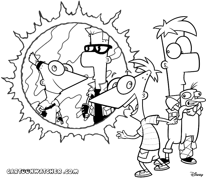 Phineas And Ferb Coloring Pages 9 | Free Printable Coloring Pages