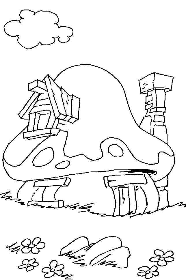 Smurfs Village Coloring Pages | Coloring