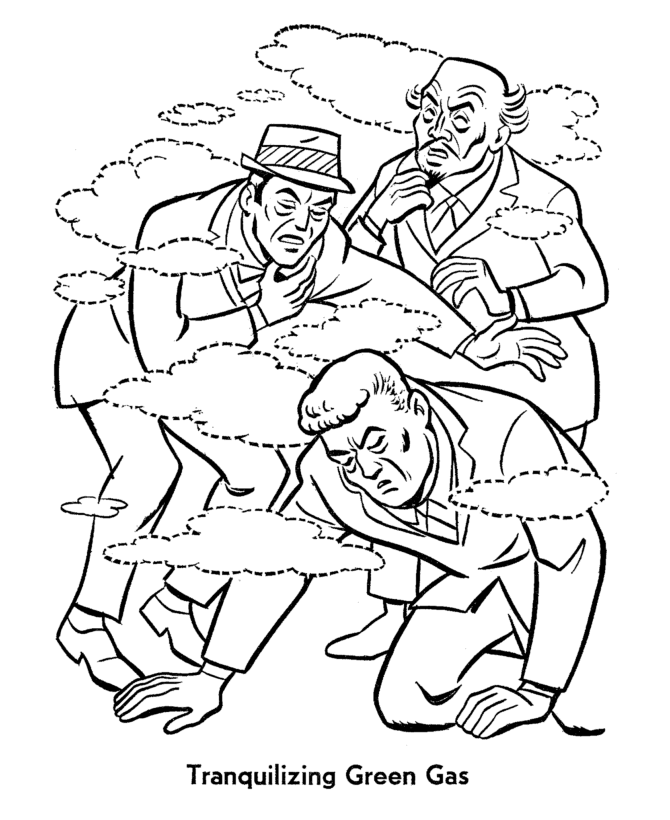 Green Hornet and Kato Coloring Pages - Green Hornet knock-out 