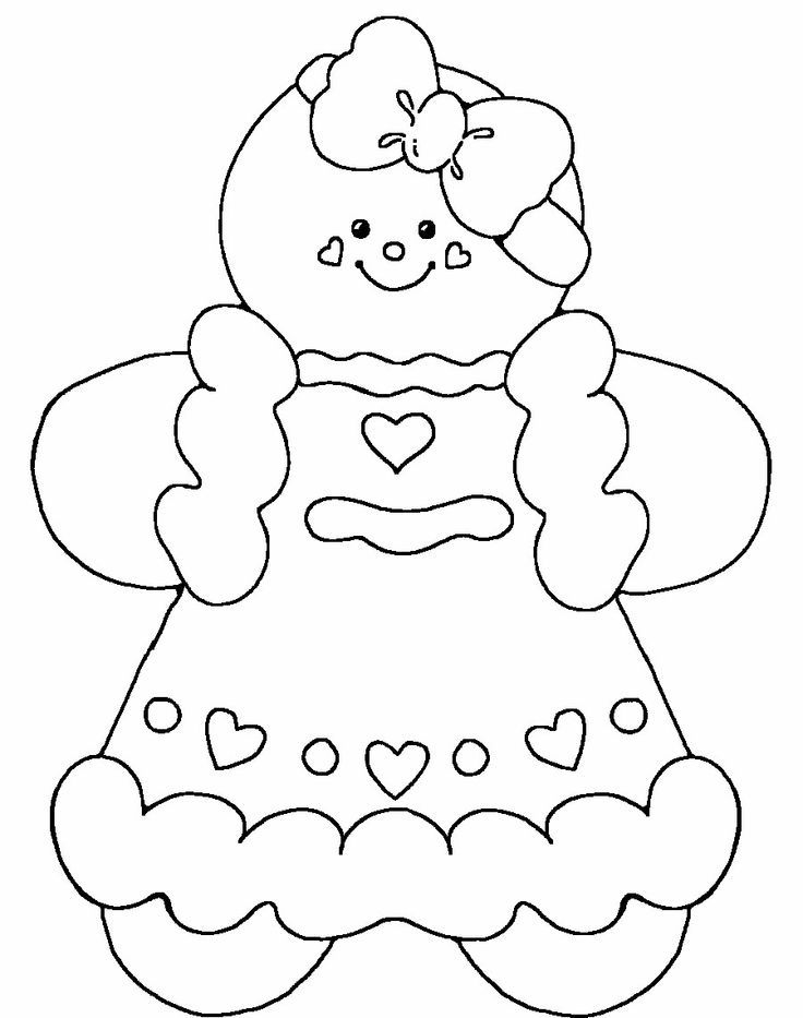 Gingerbread Baby Girl Coloring Pages | Seasonal/Holiday Coloring Page…