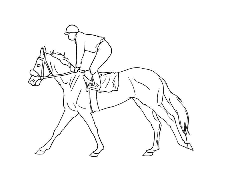 jumping sports horse lineart - The Chase by 