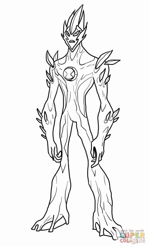 Printing Ben Alien Force Swampfire Coloring Page - deColoring