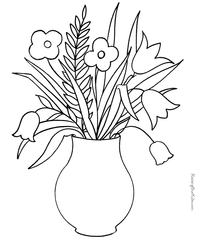 Advanced Flower Coloring Pages – 612×792 Coloring picture animal 