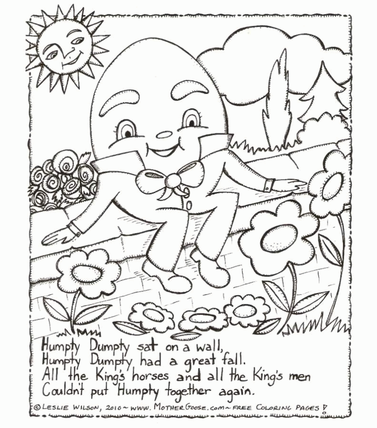 Humpty Dumpty coloring page :) (2012) | Daycare ideas come to life! |…