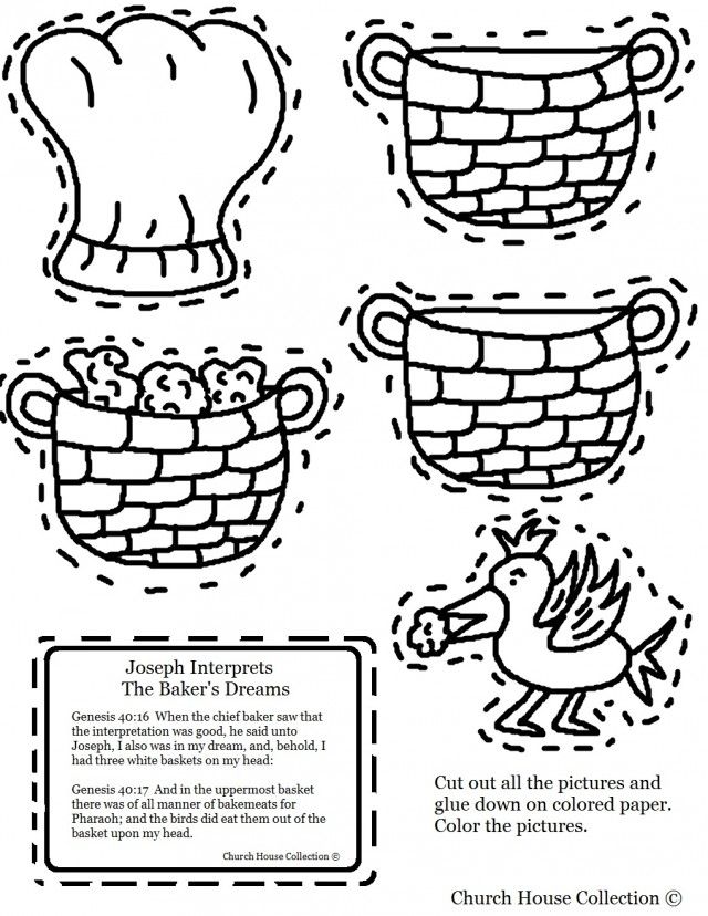 Joseph Interprets The Baker 39 S Dream Cutout Sheet 145888 Joseph 