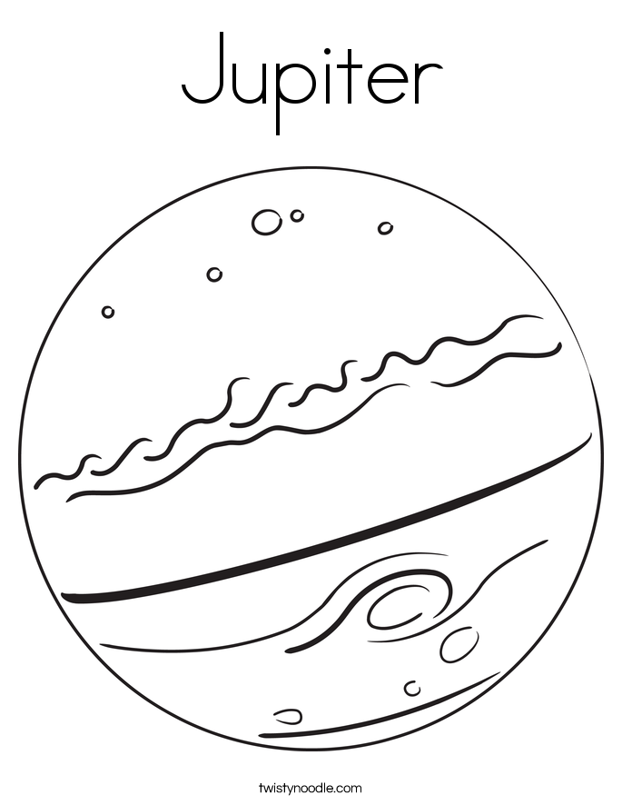 Jupiter Planet Coloring Page