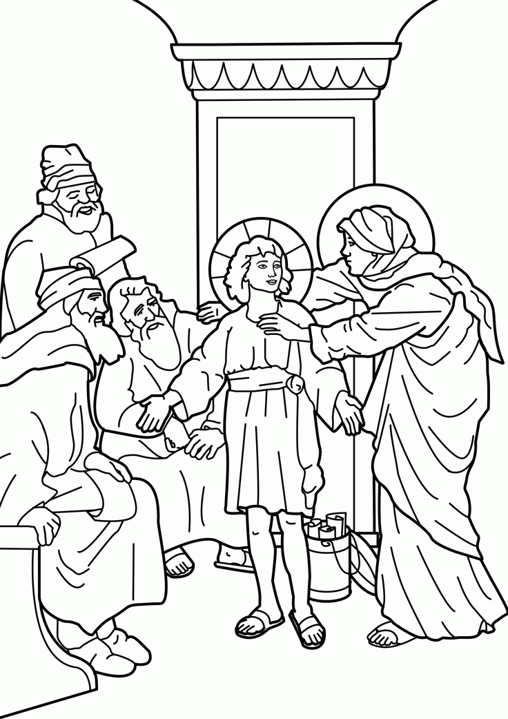 jesus teaching in the temple coloring page